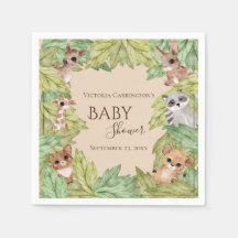 ウッドランドフォレストジャングルアニマルズグリーンリーベビー