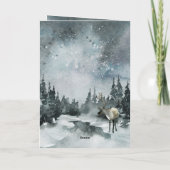 ウッドランドフォレストスタッグホリデーグリーティング シーズンカード (裏面)