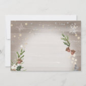 ウッドランドフォレストスパークルベビーシャワー招待状 (裏面)