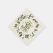 ウッドランドフォレストツリークレードル動物の赤ちゃんシャワー スタンダードカクテルナプキン (角)