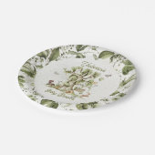 ウッドランドフォレストツリークレードル動物の赤ちゃんシャワー ペーパープレート (アングル)