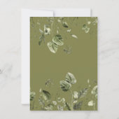 ウッドランドフォレストツリークレードル動物の赤ちゃんシャワー 招待状 (裏面)