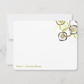 ウッドランドフォレストツリーズリングや輪サマー/春の結婚式 サンキューカード (正面)