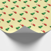 ウッドランドフォレストツリーパターンコージー自然デザイン ラッピングペーパー (角)