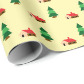 ウッドランドフォレストツリーパターンコージー自然デザイン ラッピングペーパー (ロールコーナー)