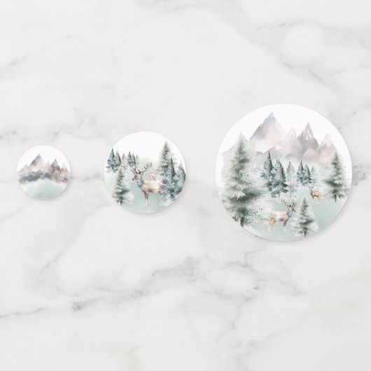 ウッドランドフォレストディアウィンターパーティー コンフェッティ (裏面)