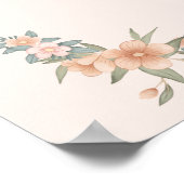 ウッドランドフォレストディアーマベビーガールシャワーウェルカム ポスター (角)