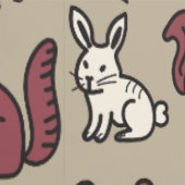 ウッドランドフォレストドードルアニマルズタン 壁紙 (縫い目)