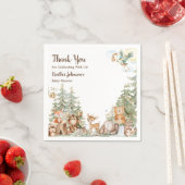 ウッドランドフォレストニュートラル赤ちゃんシャワー スタンダードカクテルナプキン (インサイチュ)