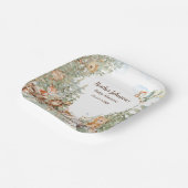 ウッドランドフォレストニュートラル赤ちゃんシャワー ペーパープレート (傾斜あり)