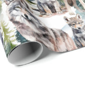 ウッドランドフォレストパックの狼 ラッピングペーパー (ロールコーナー)