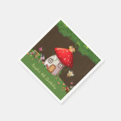 ウッドランドフォレストフェアリー誕生日 スタンダードカクテルナプキン (角)