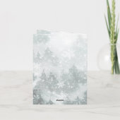 ウッドランドフォレストフクロウハッピーホリデーカード シーズンカード (裏面)