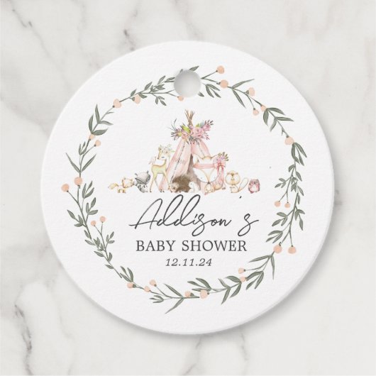 ウッドランドフォレストフレンズメッセージカード フェイバータグ (正面)