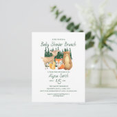 ウッドランドフォレストフレンズ赤ちゃんシャワーブランチ ポストカード (スタンド正面)
