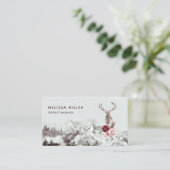 ウッドランドフォレストフローラス素朴タグ名刺 名刺 (スタンド正面)