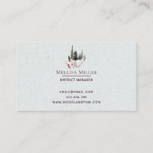 ウッドランドフォレストフローラス素朴タグ名刺 名刺 (裏面)