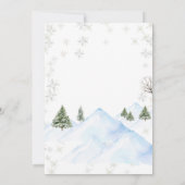 ウッドランドフォレストブルートラックワンダーランド1歳の誕生日 招待状 (裏面)