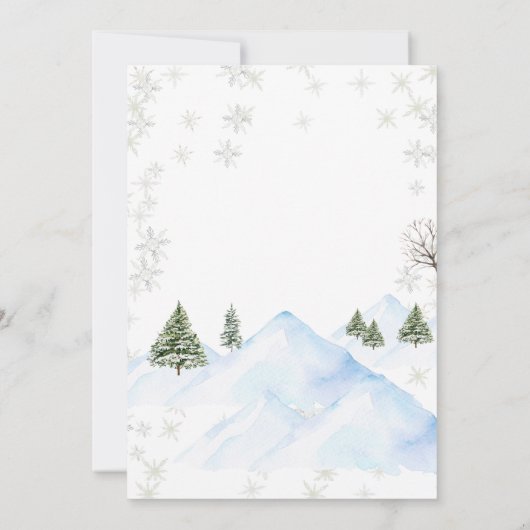 ウッドランドフォレストブルートラックワンダーランド1歳の誕生日 招待状 (裏面)