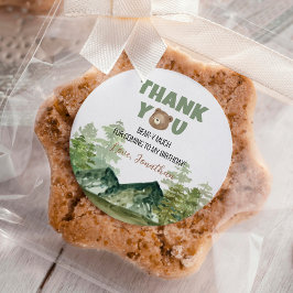 ウッドランドフォレストベア誕生日 ラウンドシール