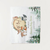 ウッドランドフォレストベビーシャワーウェルカムタペストリー タペストリー (正面)