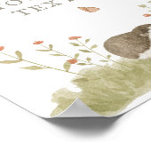 ウッドランドフォレストベビーシャワーカスタム文字 ポスター (角)