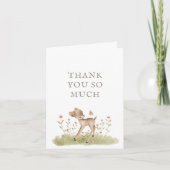 ウッドランドフォレストベビーシャワーサンキューカード 招待状 (正面)