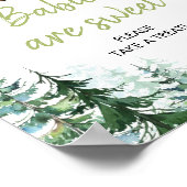 ウッドランドフォレストベビーシャワーベビーは甘い ポスター (角)