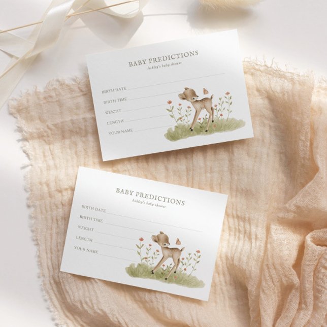 ウッドランドフォレストベビーシャワーベビー推測ゲーム (クリエイターアップロード済み)