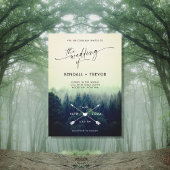 ウッドランドフォレストマウンテンズツリーズ結婚式招待状 招待状