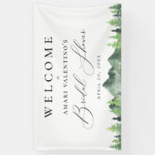 ウッドランドフォレストマウンテンブライダルシャワー 横断幕 (縦)