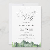 ウッドランドフォレストマウンテン婚約パーティ 招待状 (正面)