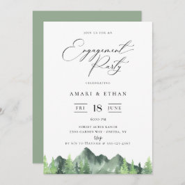 ウッドランドフォレストマウンテン婚約パーティ 招待状