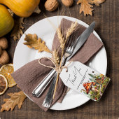 ウッドランドフォレストマッシュルームベイビーシャワー秋感謝してい ギフトタグ