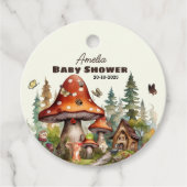 ウッドランドフォレストマッシュルームベイビーシャワー秋感謝してい フェイバータグ (正面)