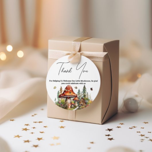 ウッドランドフォレストマッシュルームベイビーシャワー秋感謝してい フェイバータグ