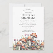 ウッドランドフォレストマッシュルーム赤ちゃんシャワー 招待状 (正面)