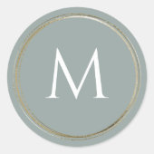 ウッドランドフォレストモノグラムスモールラウンドラベル ラウンドシール (正面)