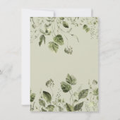 ウッドランドフォレストリースクリブクレードルベビーシャワー 招待状 (裏面)