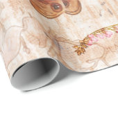 ウッドランドフォレストワイルドライフキツネディアデクページ ラッピングペーパー (ロールコーナー)