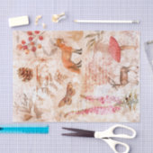 ウッドランドフォレストワイルドライフキツネディアデクページ 薄葉紙 (クラフト)