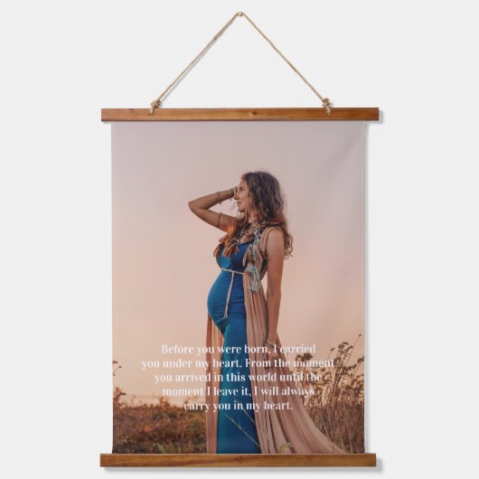 ウッドランドフォレスト動物誕生の統計情報と写真 吊り下げ型タペストリー (正面)