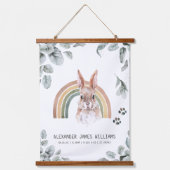 ウッドランドフォレスト動物誕生の統計情報と写真 吊り下げ型タペストリー (正面2)