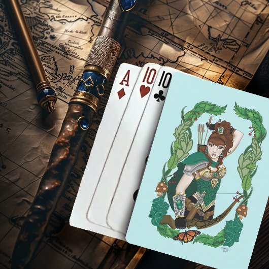 ウッドランドフォレスト小妖精や小人ファンタジー トランプ