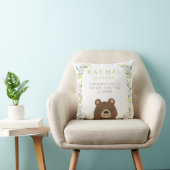 ウッドランドフォレスト誕生統計 – ベア子供部屋枕 クッション (椅子)