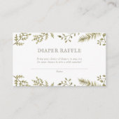 ウッドランドフォレスト赤ちゃんシャワーおむつラッフル エンクロージャーカード (正面)