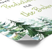 ウッドランドフォレストOhボーイシャワー予測ベビー ポスター (角)