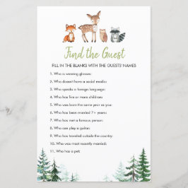 ウッドランドフォレストOhボーイベビーシャワーのゲストを見つける