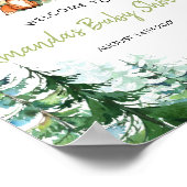 ウッドランドフォレストOhボーイベビーシャワーへようこそ ポスター (角)