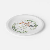 ウッドランドフォレストOhボーイベビーシャワー ペーパープレート (アングル)